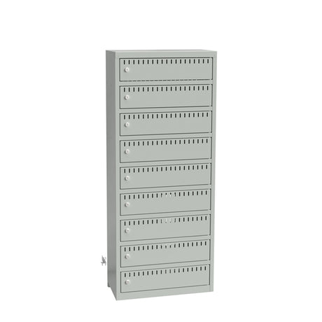 Opladningsskabe cykelbatterier B550 9 rum, vægmodel, grå – image 2