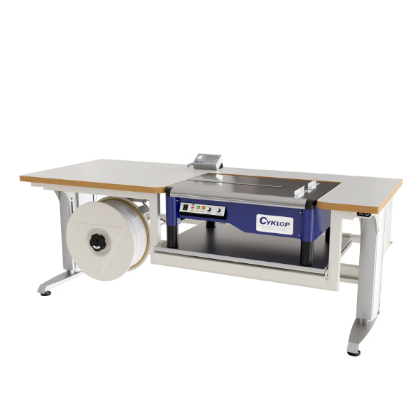 GBP Bord 400 med vægt og pakkebånd, 2000x800mm 32 mm grå laminat bordplade – Pakkeborde (billede 2)