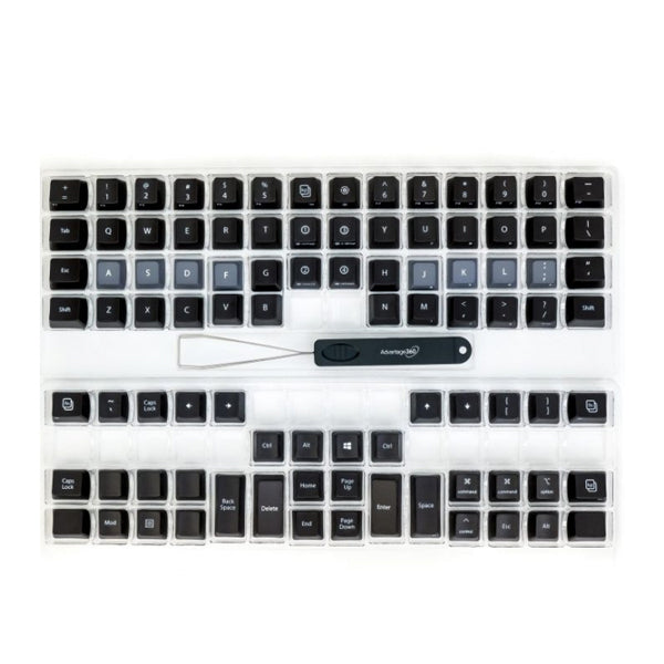 Kinesis QWERTY keycap sæt. 92 keycaps – Ergonomiske tastaturer