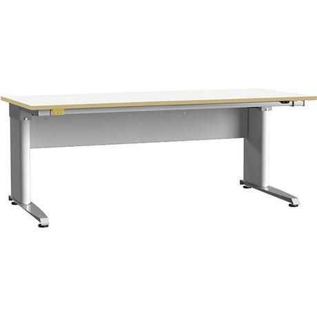 GBP ESD-arbejdsbord ErgoMulti 2000x800 mm grå vinyl – Arbejdsborde