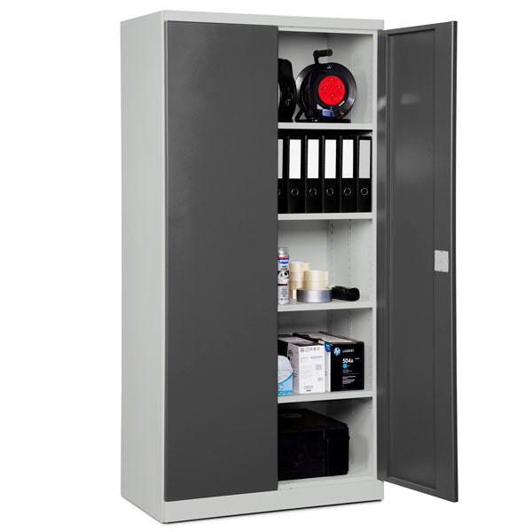 Opbevaringsskab i stål - ASHV 1980x980x470 mm Antracit døre – image 1