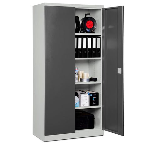 Opbevaringsskab i stål - ASHV 1980x980x470 mm Antracit døre – image 4