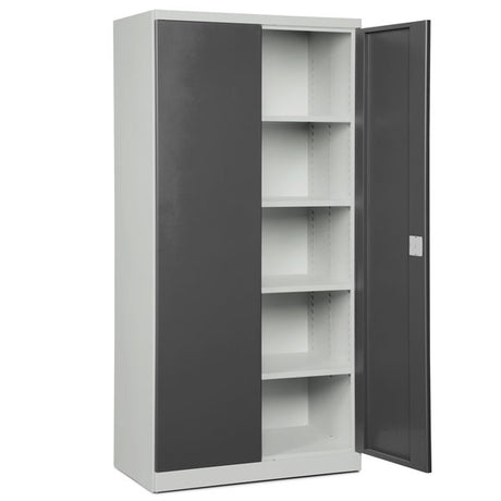 Opbevaringsskab i stål - ASHV 1980x980x470 mm Antracit døre – image 5