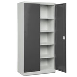 Sarpsborg Metall Opbevaringsskab i stål - ASHV 1980x980x670 mm Antracit døre – Skabe (billede 2)