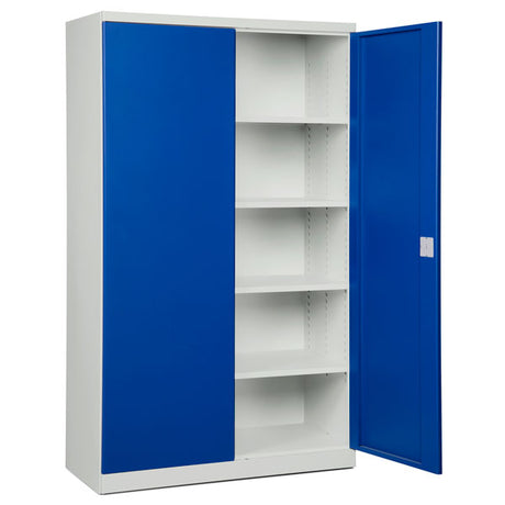 Opbevaringsskab i stål - ASHV 1980x1200x470 mm Blå døre – image 5