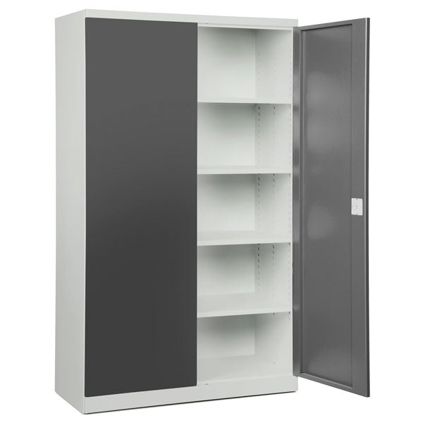 Sarpsborg Metall Opbevaringsskab i stål - ASHV 1980x1200x570 mm Antracit døre – Skabe (billede 2)
