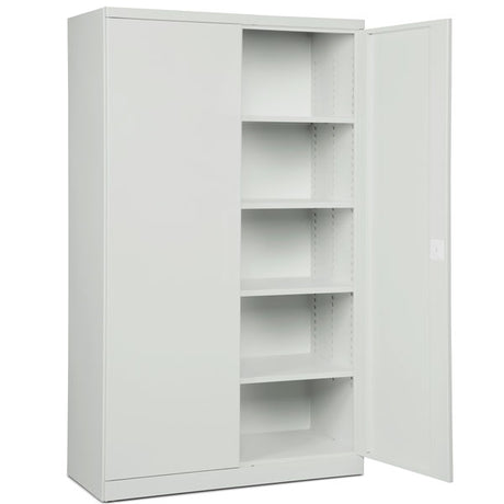 Opbevaringsskab i stål - ASHV 1980x1200x670 mm Lysegrå døre – image 5