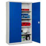 Opbevaringsskab i stål - ASHV 1980x1200x670 mm Blå døre – image 7