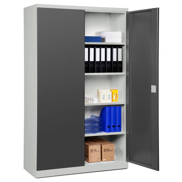 Opbevaringsskab i stål - ASHV 1980x1200x670 mm Antracit døre – image 1