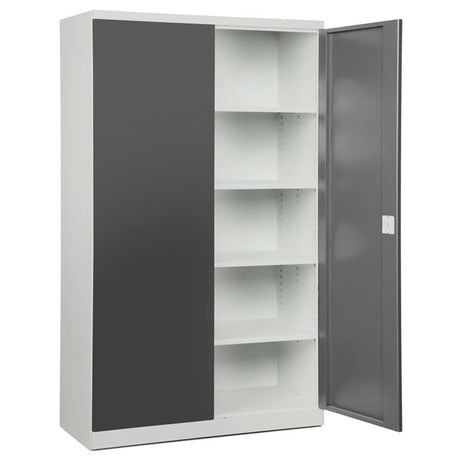 Opbevaringsskab i stål - ASHV 1980x1200x670 mm Antracit døre – image 5