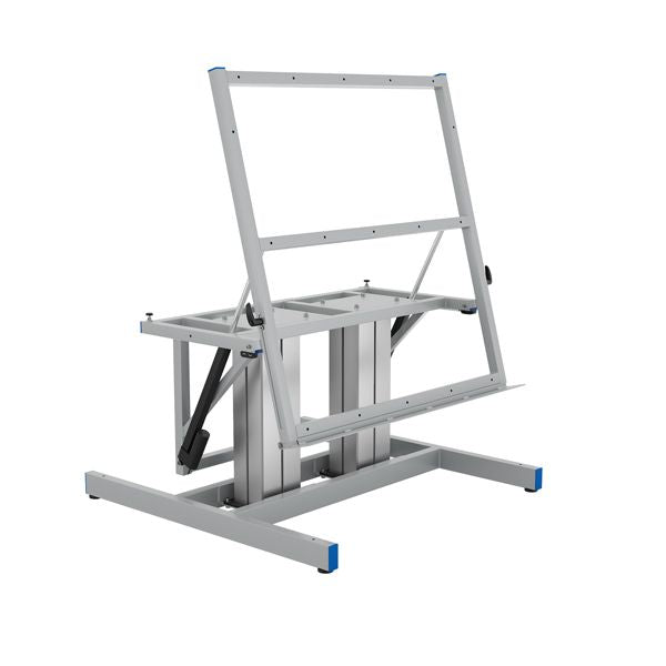 GBP Montagebord ErgoTilt 2-søjlet, 1200x1205 RAL 9006 – Løftesøjler (billede 1)
