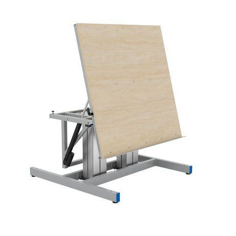 Montagebord ErgoTilt 2-søjlet, 1200x1205 RAL 9006 Inkl bordplade – image 1