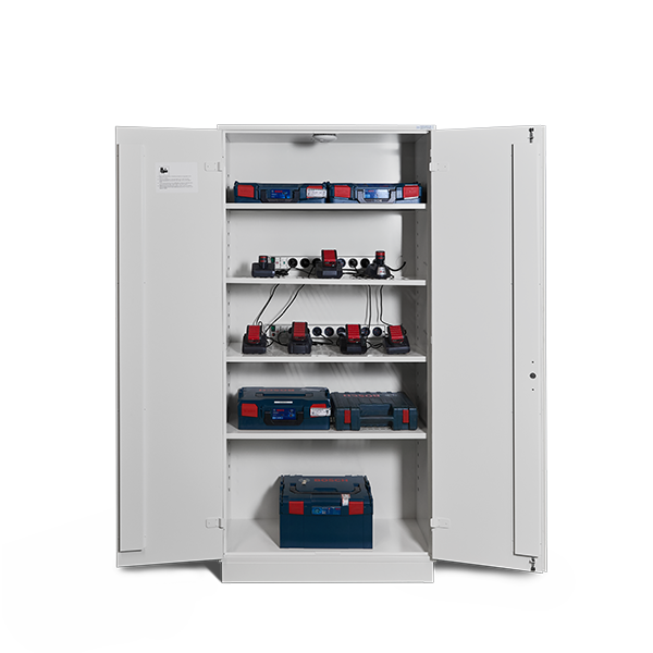 JiWa Batteriskab Brandisoleret, 2095x1000x470 – Kemikalieskabe (billede 1)