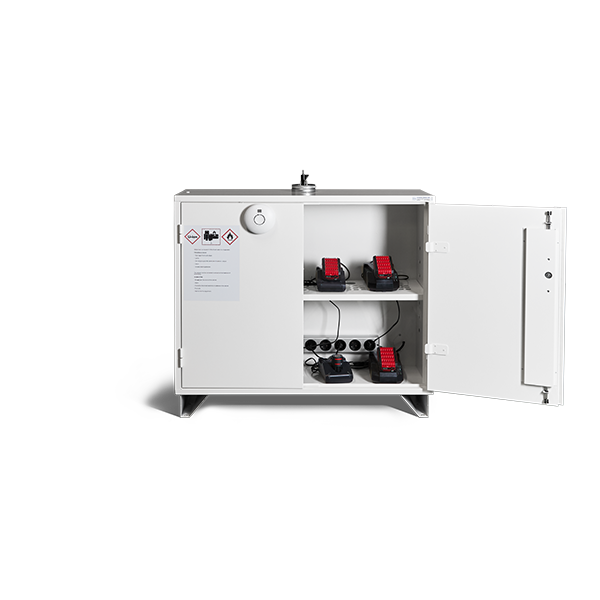 JiWa Batteriskab Brandisoleret, 895x1000x320 – Kemikalieskabe (billede 1)