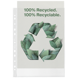 Lomme recycled 100my PP præg A4 (50)