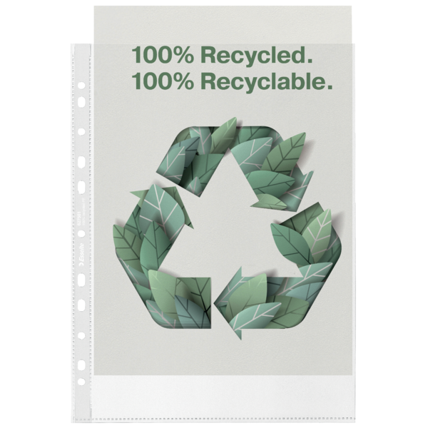 Lomme recycled 100my PP præg A4 (50)
