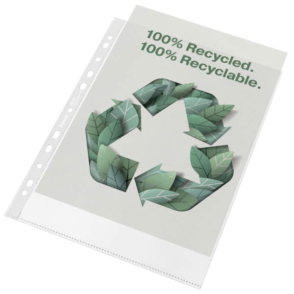 Lomme recycled 100my PP præg A4 (50)