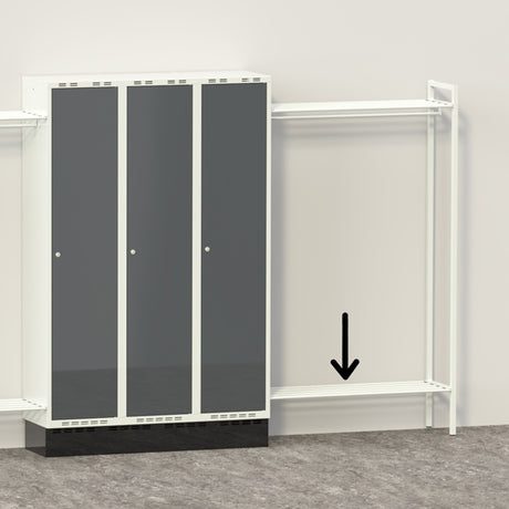 Skohylde til garderobe B1000xD550 mm lysegrå – image 1