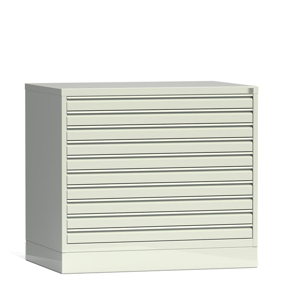 Tegningsskab RSM A1 10 skuffer inkluderet sokkel – image 1