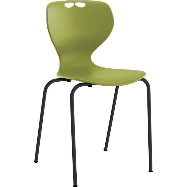 Stol Tarris, oliven sæde med sort stel – image 2