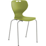 Stol Tarris, oliven sæde med alugråt stel – image 1