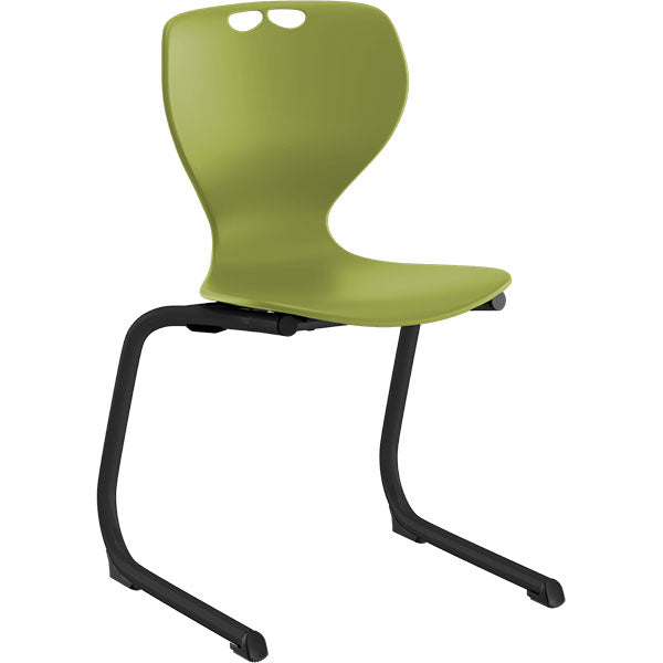 Stol Tarris Junior, oliven sæde med sort C-stel – image 1