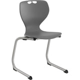 Stol Tarris Junior, gråt sæde med alugråt C-stel – image 2