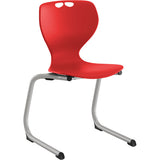 Stol Tarris Junior, rødt sæde med alugråt C-stel