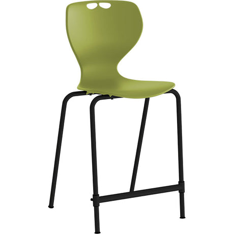 Stol Tarris Junior High, oliven sæde med sort stel