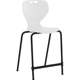 Stol Tarris Junior High, hvidt sæde med sort stel – image 1