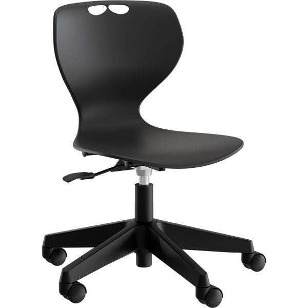 Stol Tarris 3D, sort sæde med sort hjulkryds – image 1