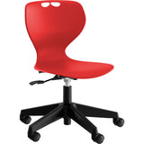 Stol Tarris 3D, rødt sæde med sort hjulkryds