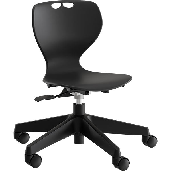 Stol Tarris Junior, sort sæde med sort hjulkryds – image 1