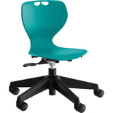 Stol Tarris Junior, turkis sæde med sort hjulkryds