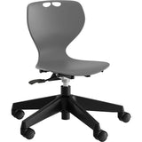 Stol Tarris Junior, gråt sæde med sort hjulkryds – image 2