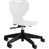 Stol Tarris Junior, hvidt sæde med sort hjulkryds