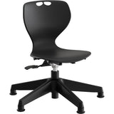 Stol Tarris Junior, sort sæde med sort hjulkryds og glidesko