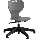 Stol Tarris Junior, gråt sæde med sort hjulkryds og glidesko
