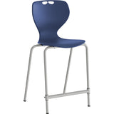 Stol Tarris Junior High, blåt sæde med alugråt stel