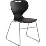 Stol Tarris, alugråt sæde med alugråt lukket stel – image 1