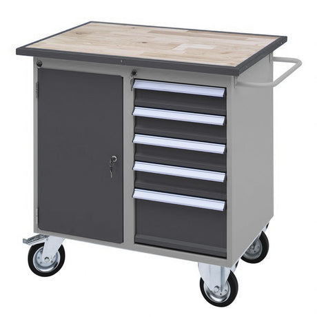 Værkstedsvogn GBB med skab og 5 Skuffer – image 1