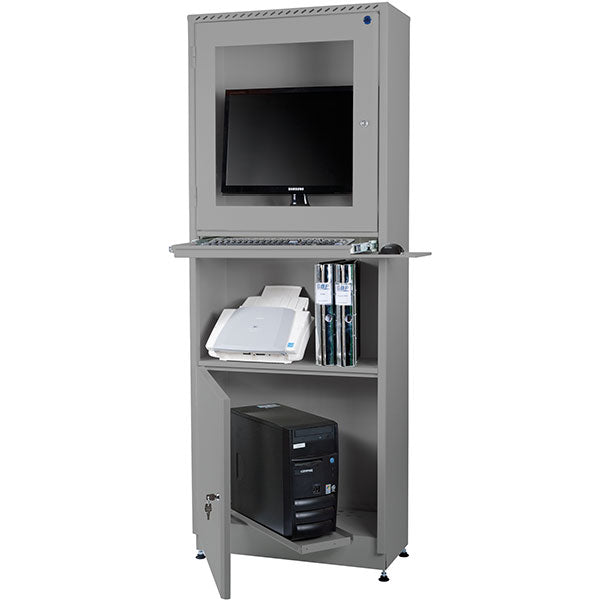 Computerskab Ergo_IT Lys grå