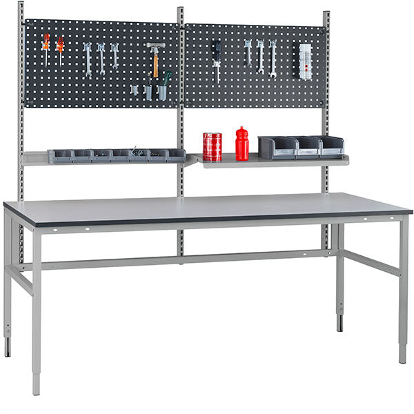 GBP Arbejdsbord Let H-stel komb. 3 2500x800 mm – Arbejdsborde