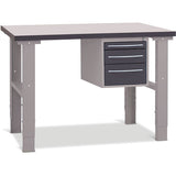 Filebænk 1200x800 mm inkl. skuffesektion (3 skuffer) – image 1