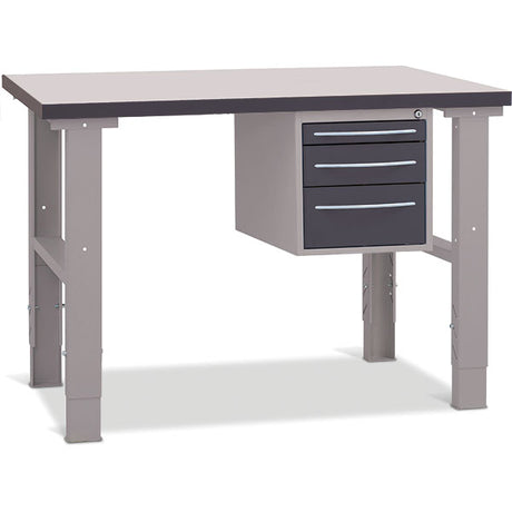 Filebænk 1200x800 mm inkl. skuffesektion (3 skuffer) – image 2