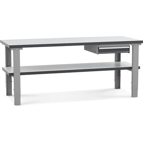 Filebænk 1500x800 mm inkl. enkeltskuffe og underhylde – image 2