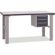 GBP Filebænk 1500x800 mm inkl. skuffesektion (3 skuffer) – Arbejdsborde