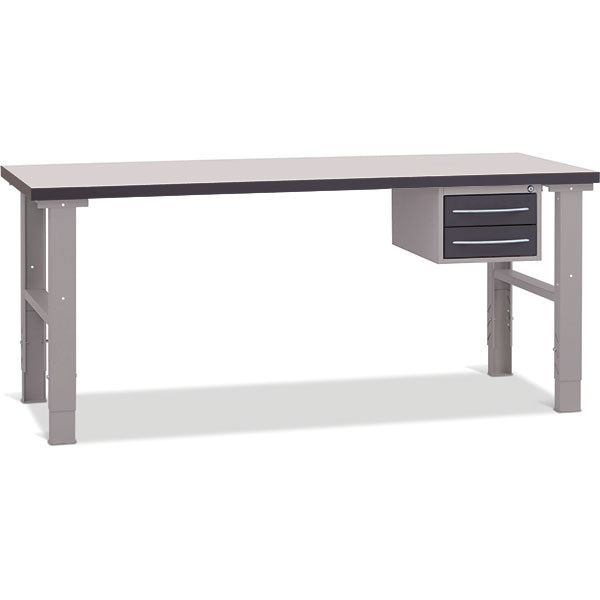 GBP Filebænk 2000x800 mm inkl. skuffesektion (2 skuffer) – Arbejdsborde