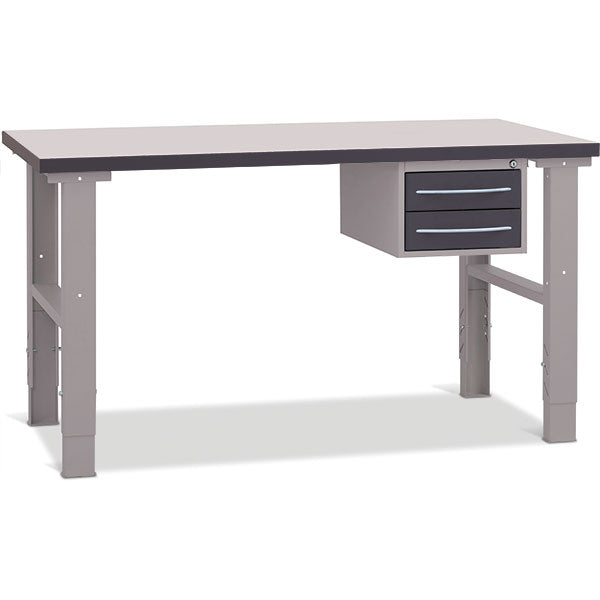 GBP Filebænk 1500x800 mm inkl. skuffesektion (2 skuffer) – Arbejdsborde