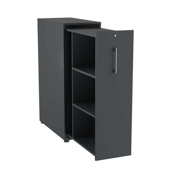 Towerskab DNA A9 Venstre, Antracit med alugråt håndtag – image 1